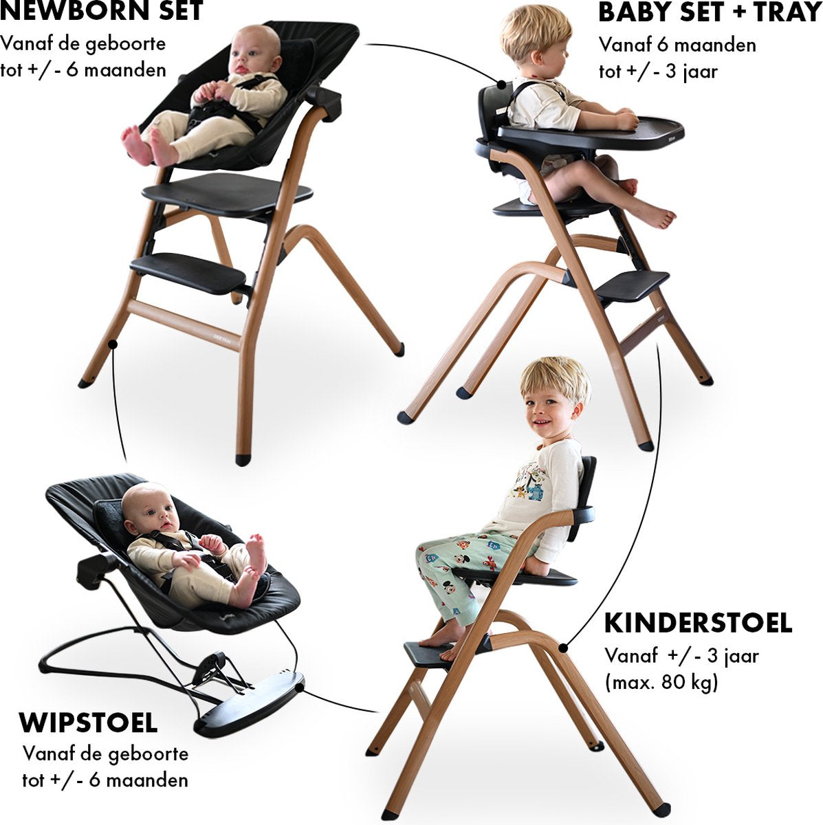 Curve High Chair Set Complete set including bouncer & insert cushion