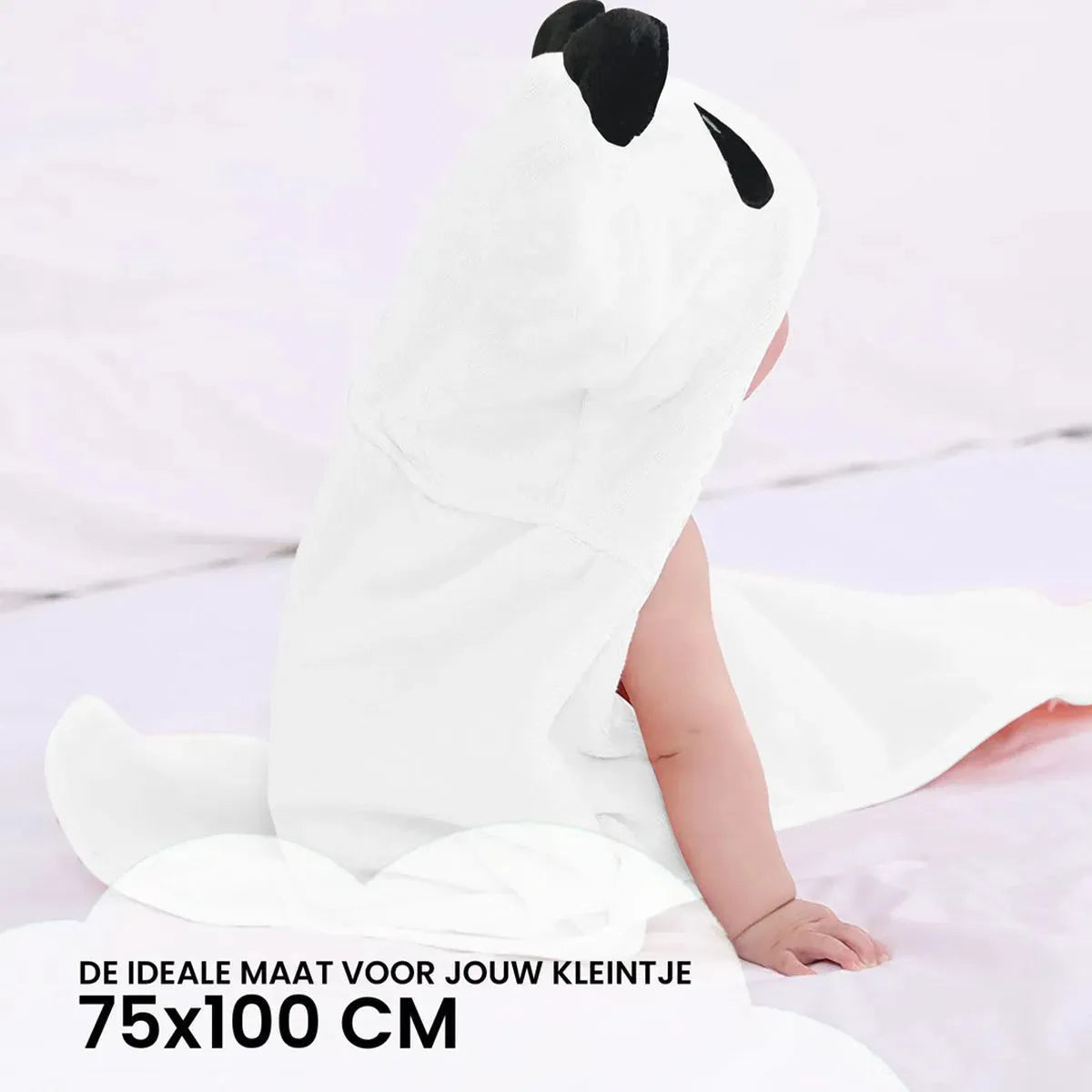 Panda Multifunctional Baby Fleece Blanket with Hood - Wrap Blanket - Blanket 75x100 cm