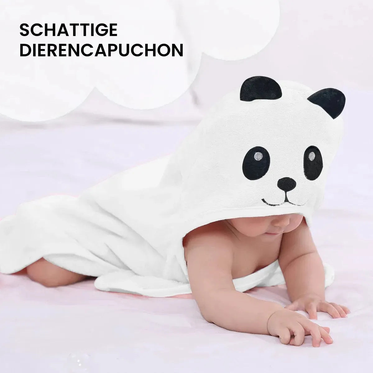 Panda Multifunctional Baby Fleece Blanket with Hood - Wrap Blanket - Blanket 75x100 cm