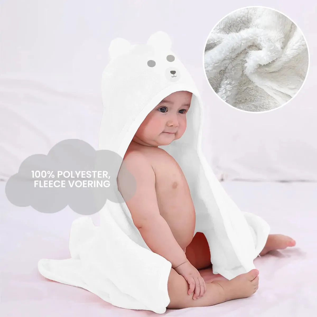 Polar Bear Fleece Wrap Blanket 75x100