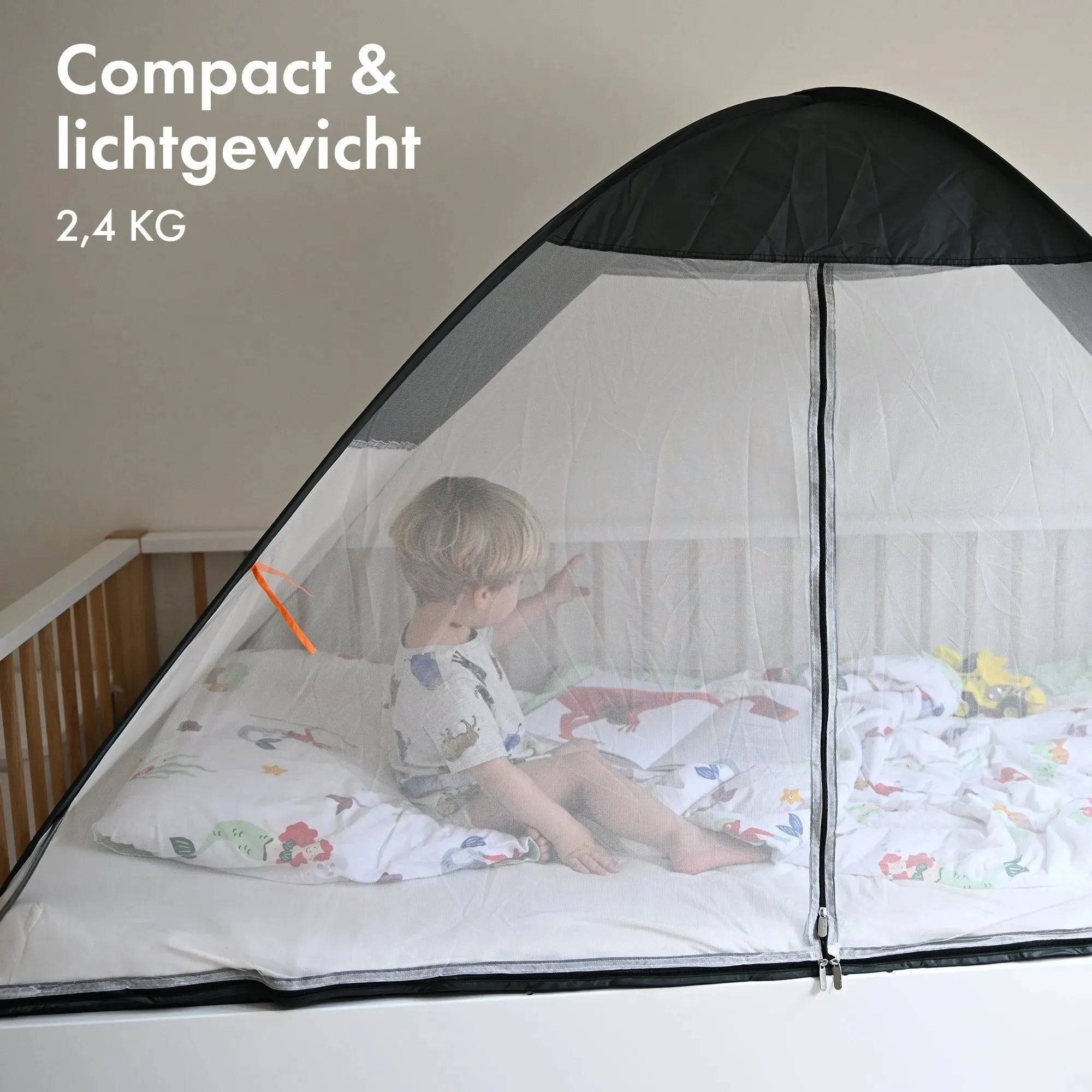 Bed tent pop-up Grey 200x90