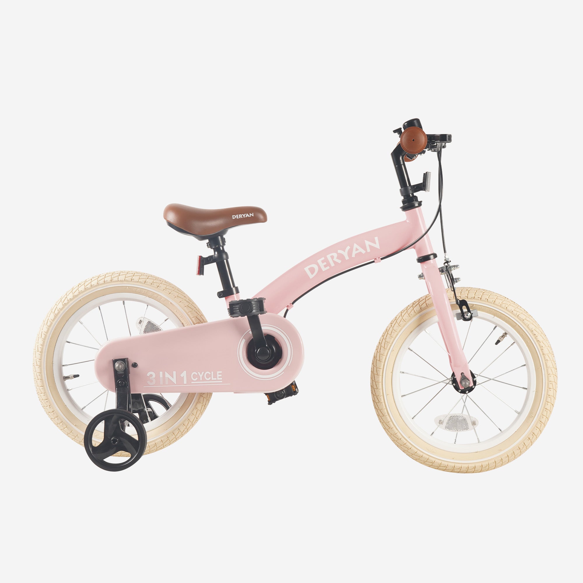 Luxury Children's bike 14 inch - 3 in 1 - balance bike - Pink