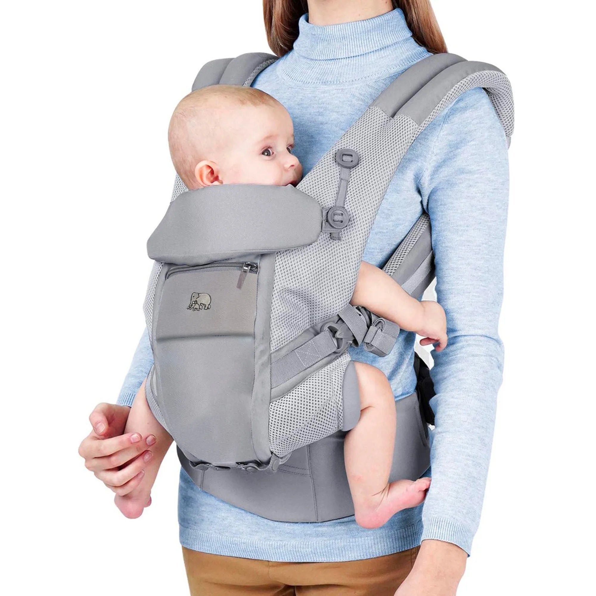 Baby carrier 4 in 1 - Light gray