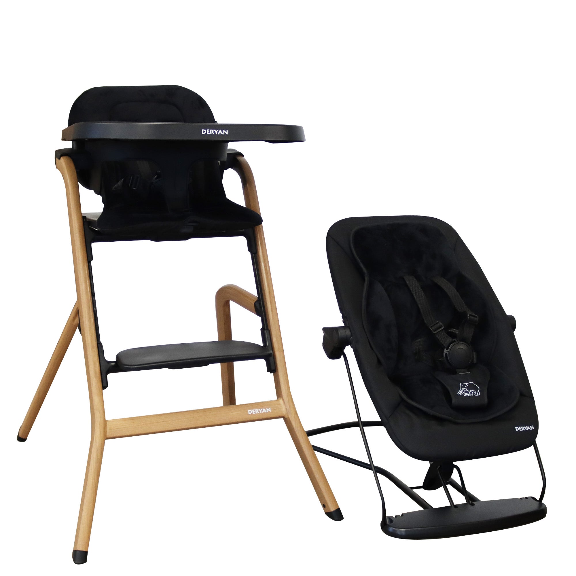 Curve High Chair Set Complete set including bouncer & insert cushion