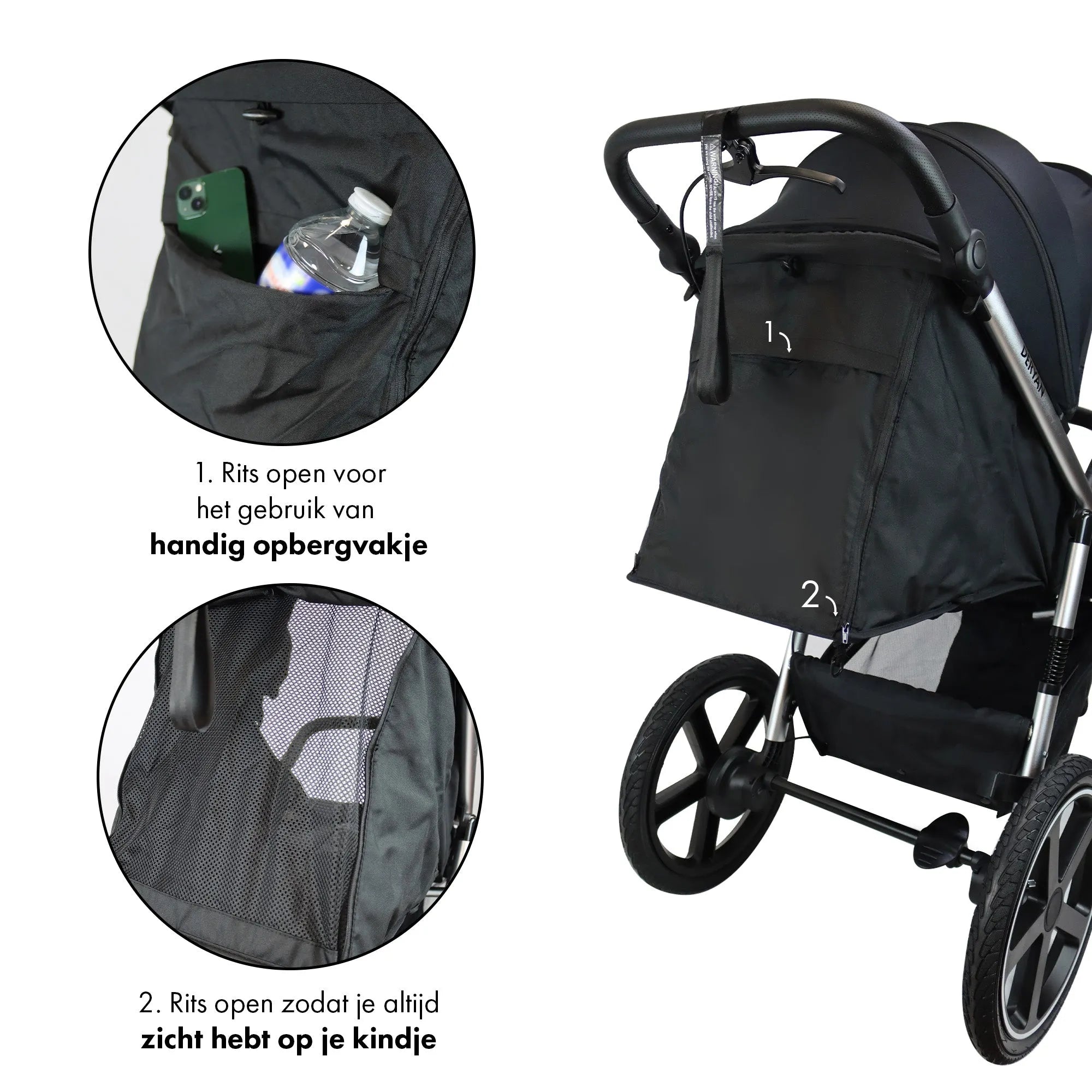 Bolt Hard Running Pram Black