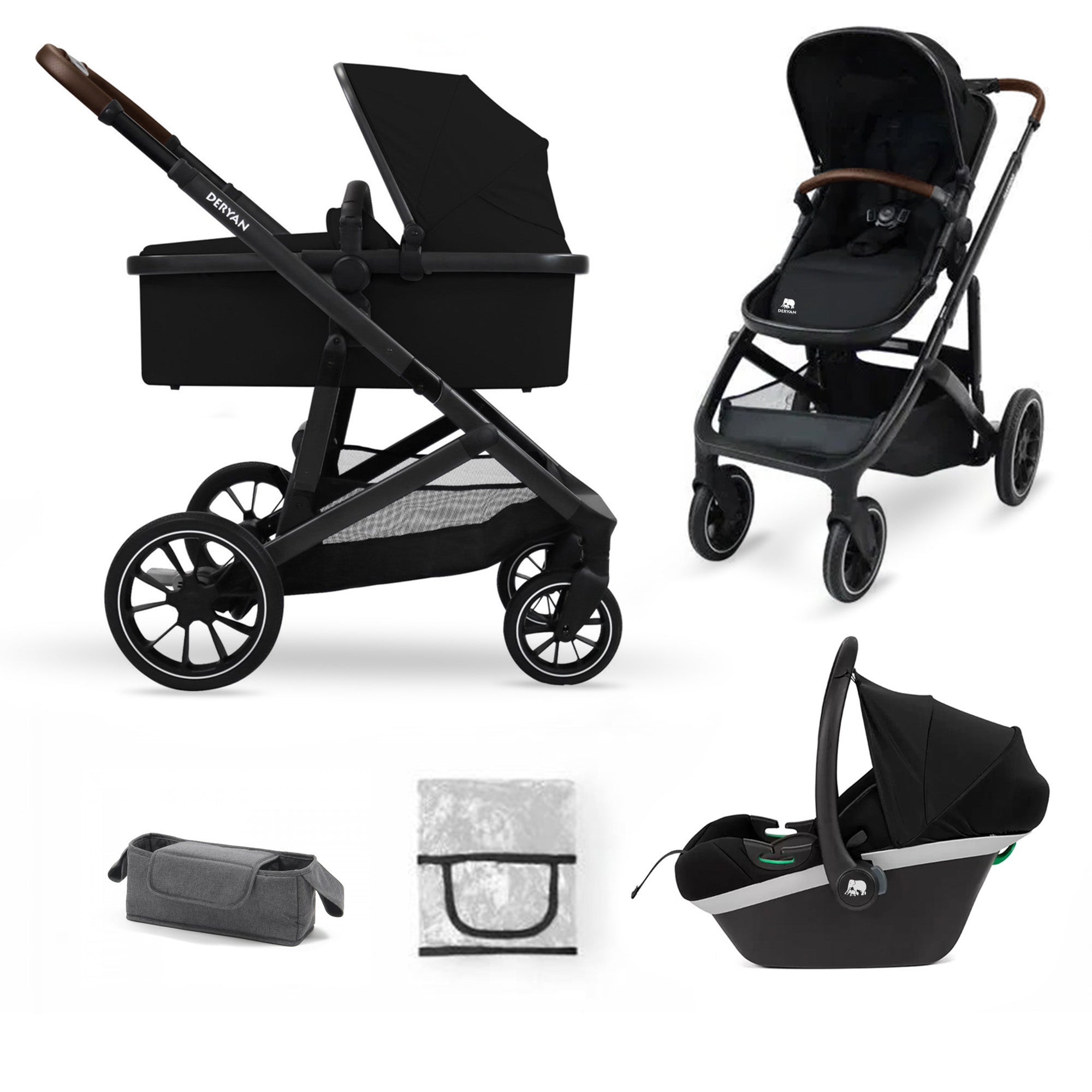 EVY V2 Stroller 3 in 1 Black