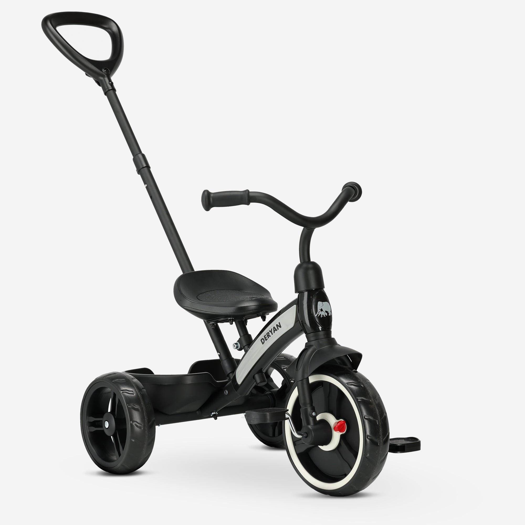 Tricycle with push bar