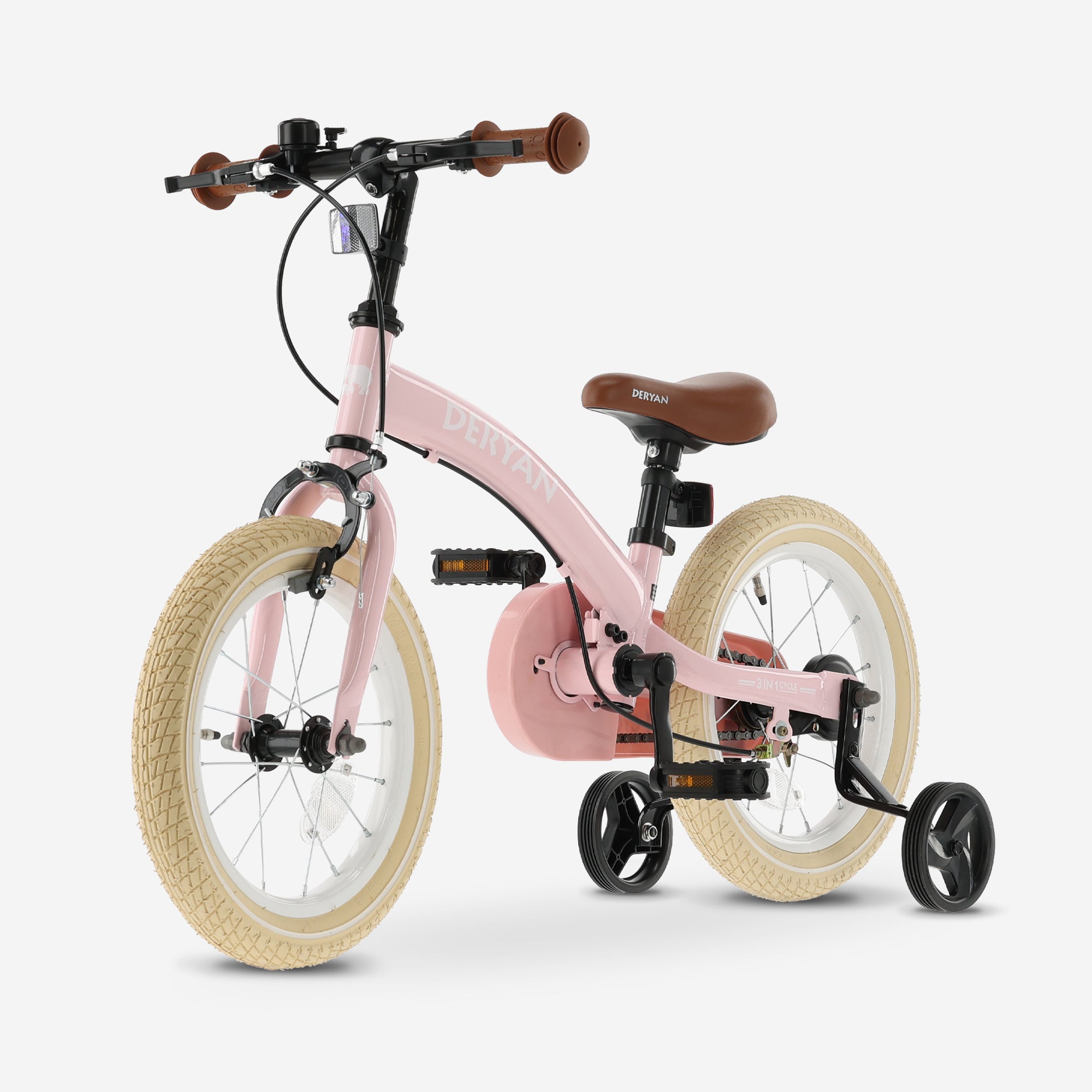 Luxury Children's bike 12 inch - 3 in 1 - balance bike Pink