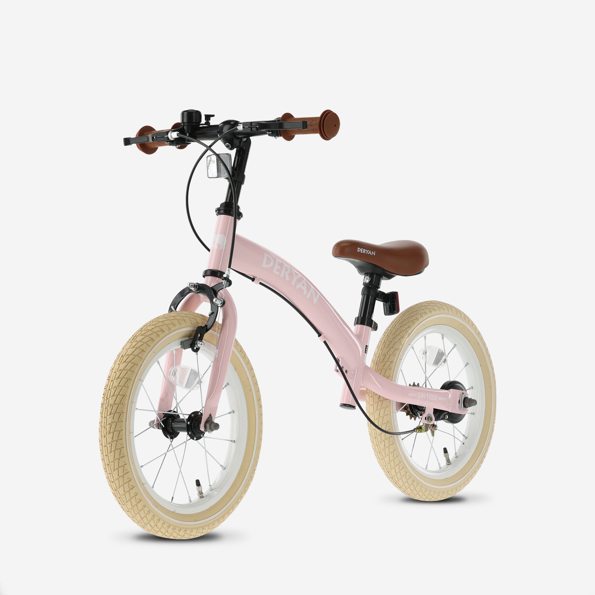 Luxury Children's bike 12 inch - 3 in 1 - balance bike Pink