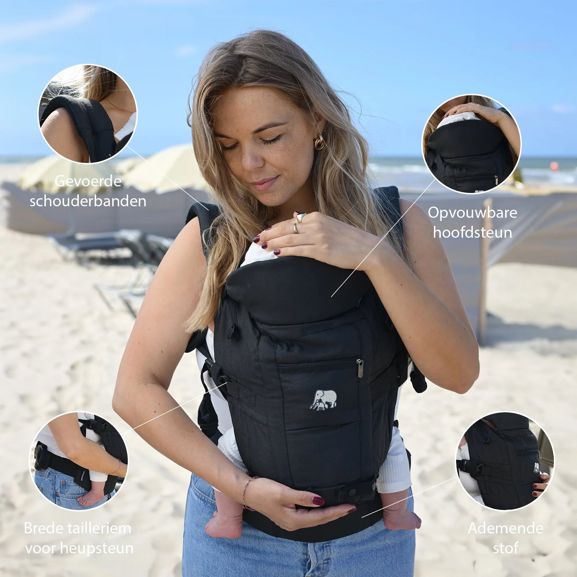 Baby Carrier 4 in 1 - Black