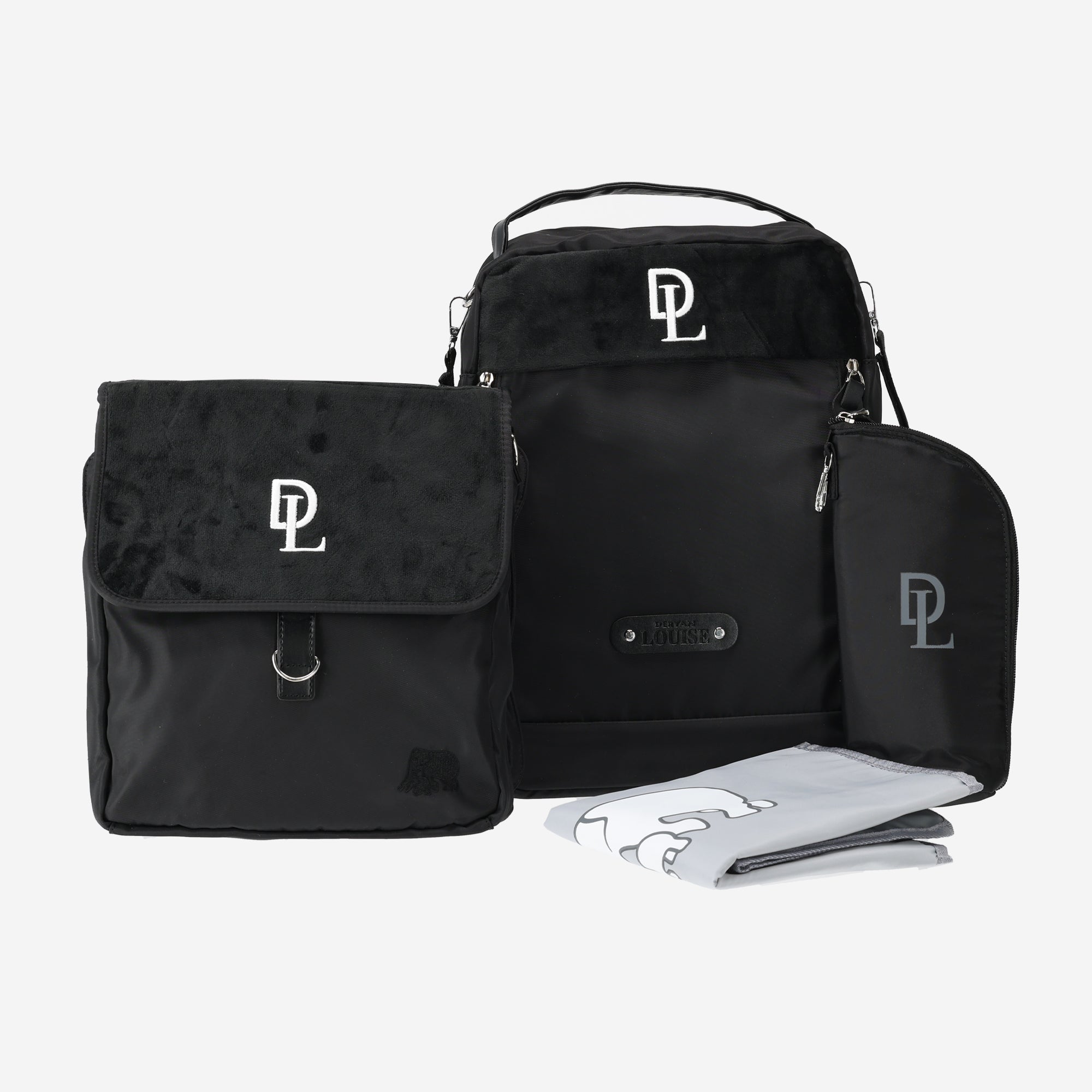 Three-piece nursery bag Black