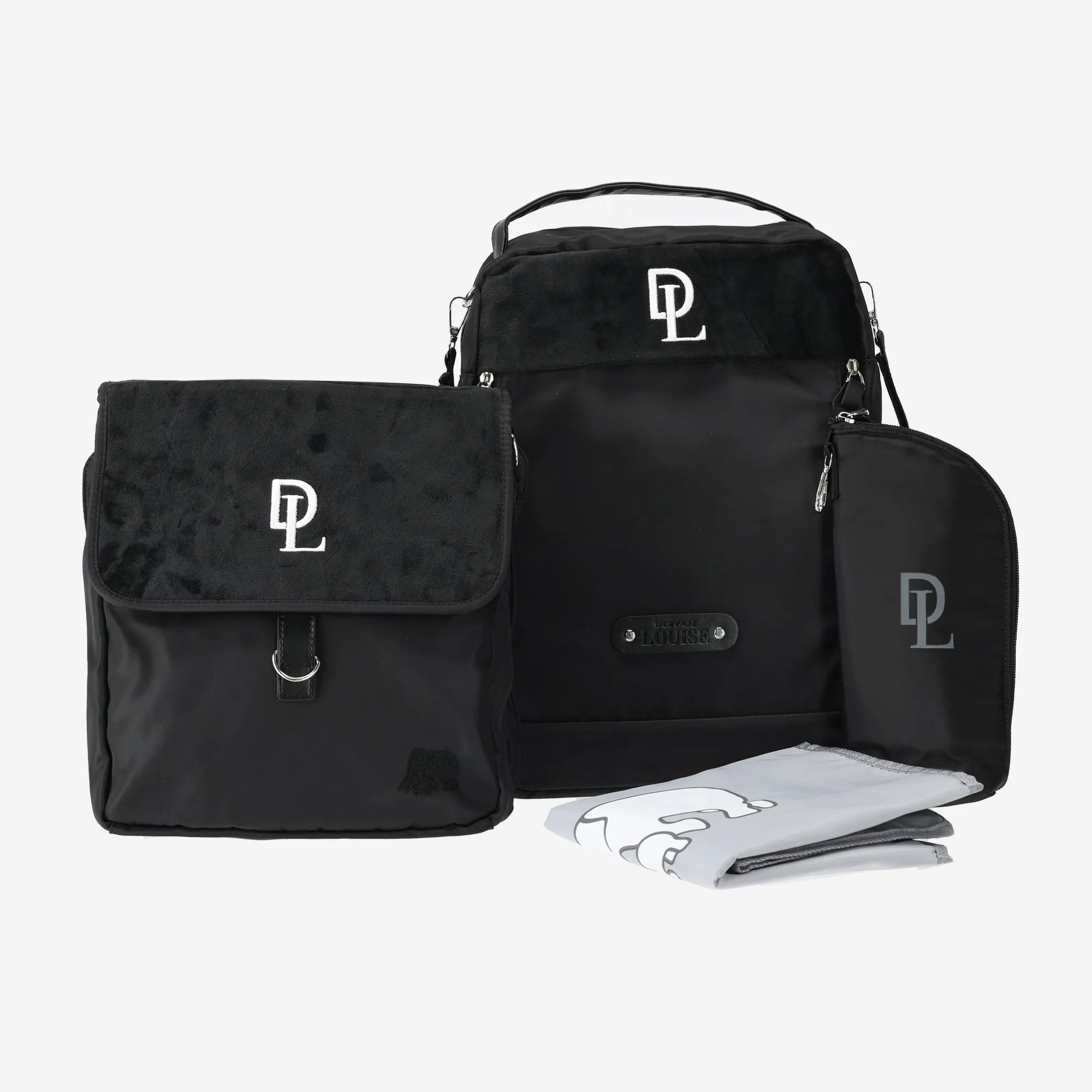 Three-Piece Diaper Bag Black