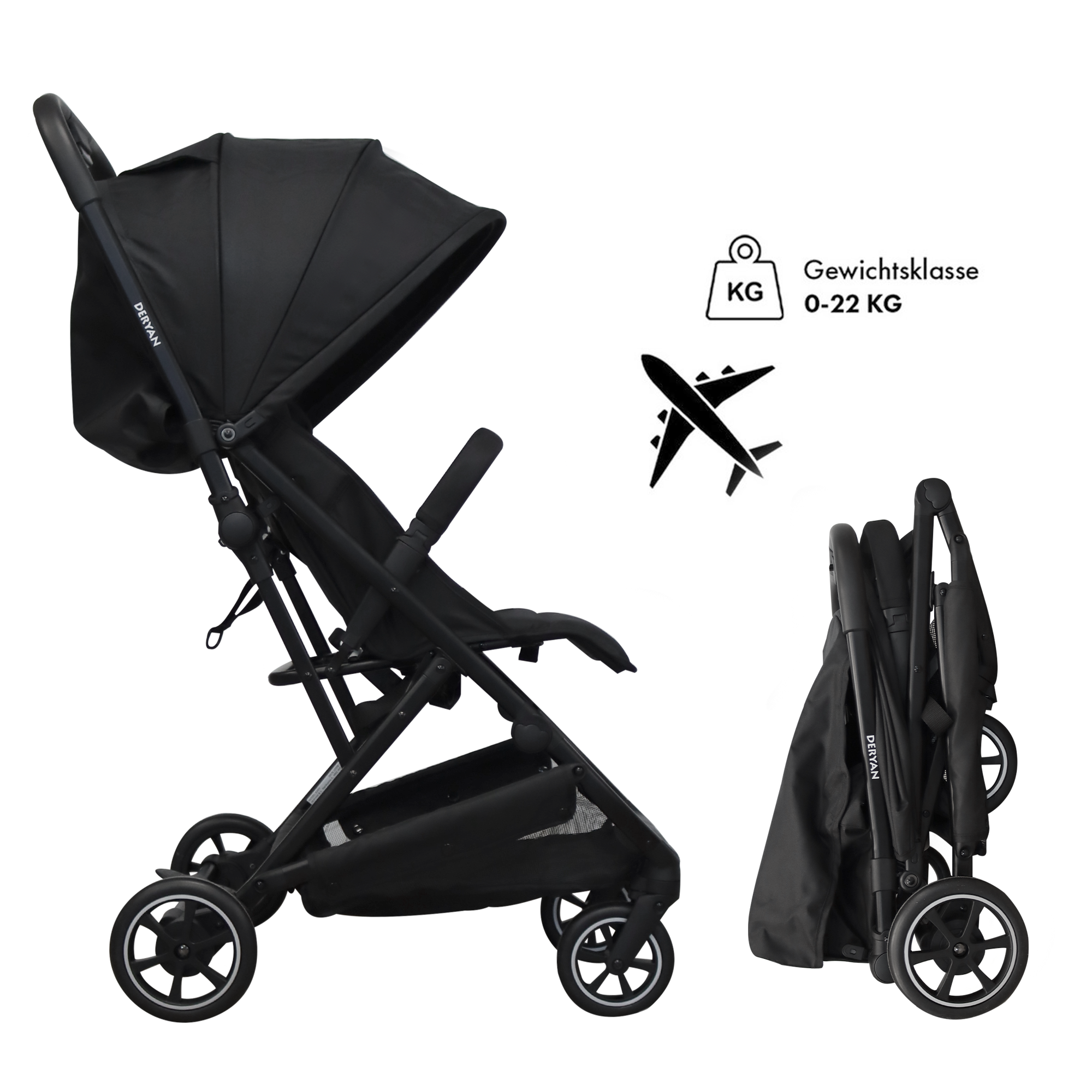 Luxe Easy Lightweight Buggy - Black