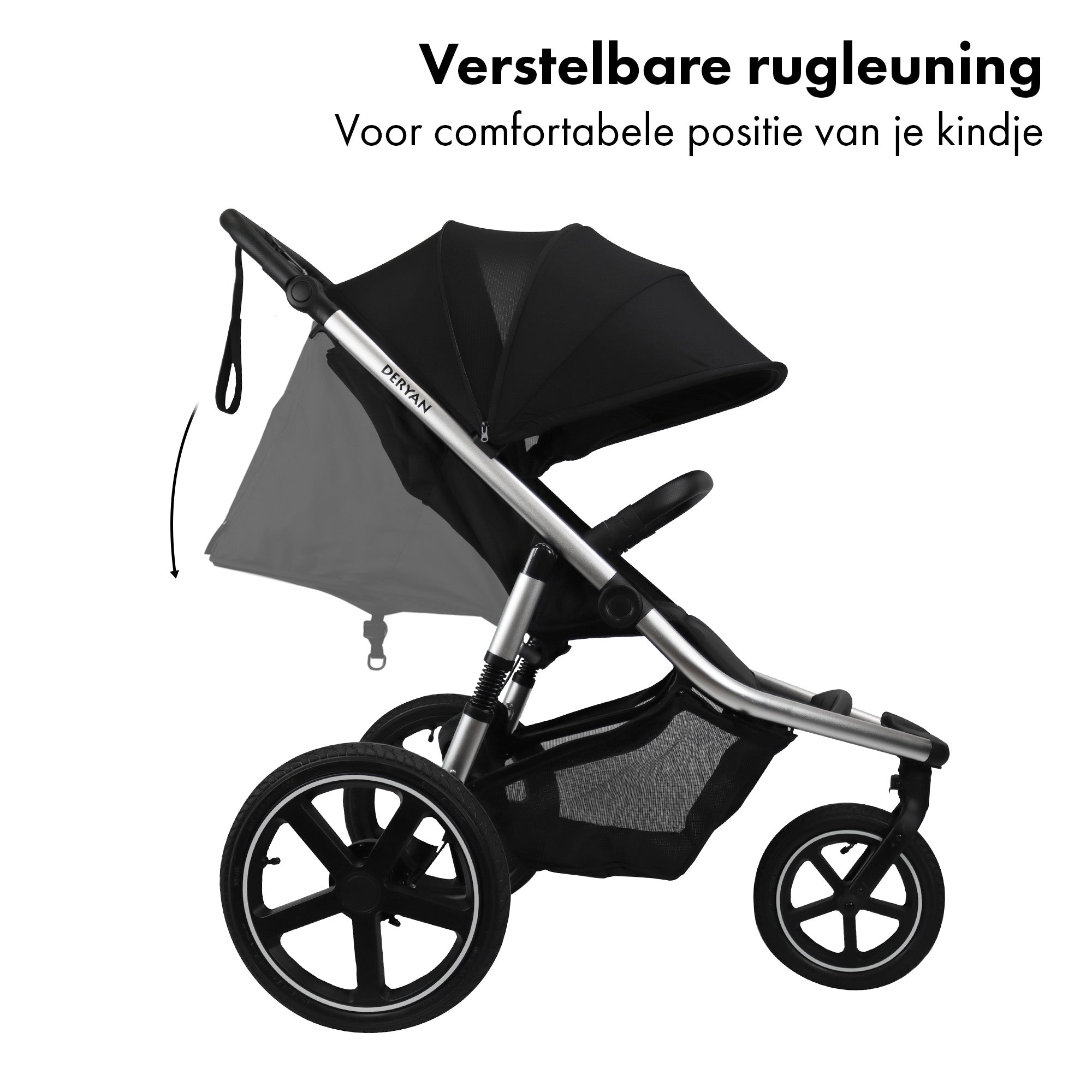 Bolt Hard Running Stroller Black Aluminum Frame