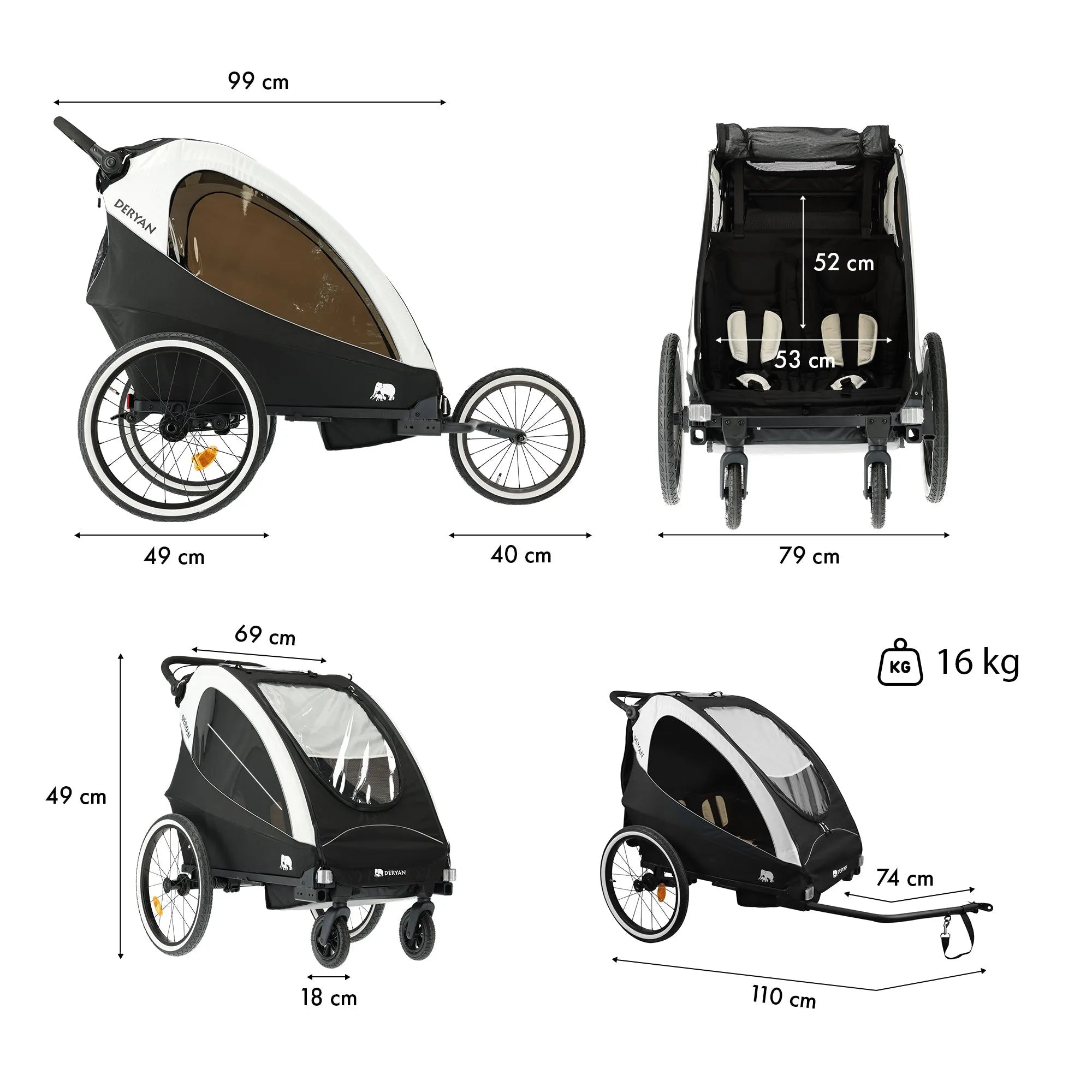 Bike Trailer - Stroller - Jogging Stroller