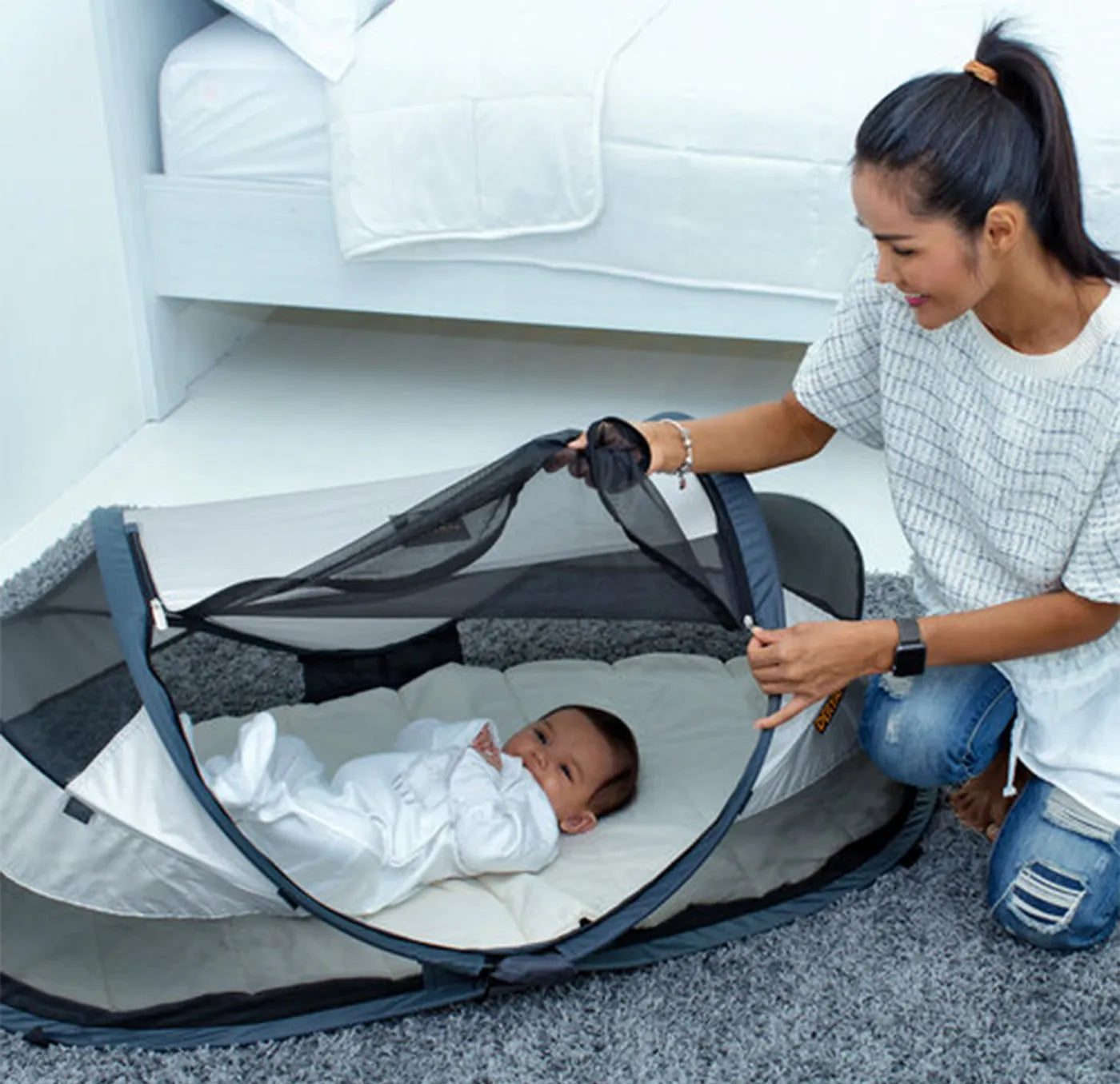 Baby camping bed best sale