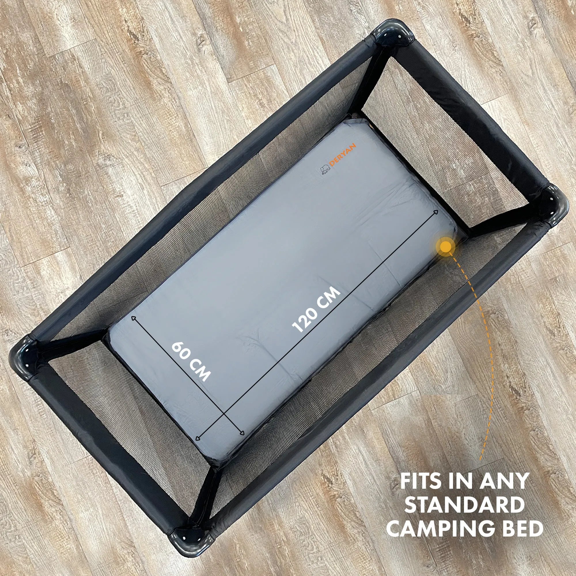 Self-inflating camp bed mattress - 120x60 cm